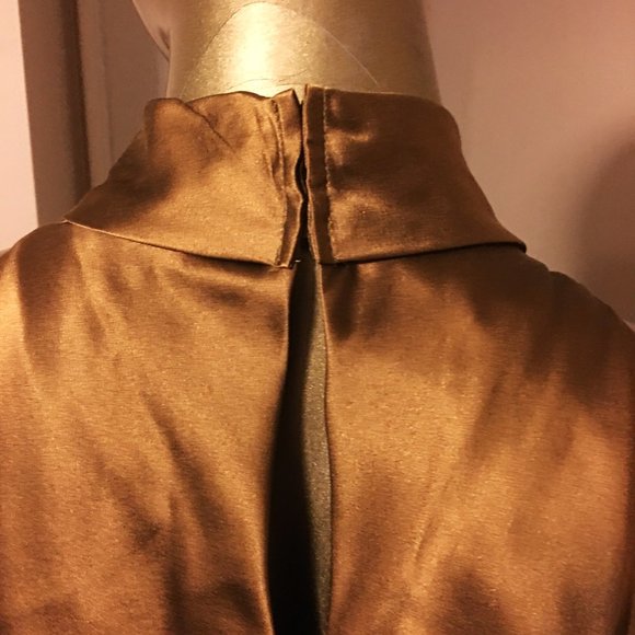 KAY UNGER New York 100% Silk High Neck Blouson Top  -  NEW WITH TAGS! - Picture 10 of 13